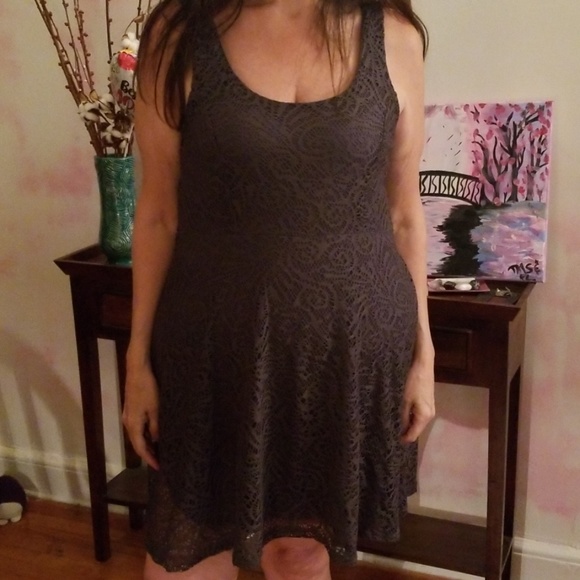 Apt. 9 Dresses & Skirts - Apt 9 Lacy Gray Tank Dress